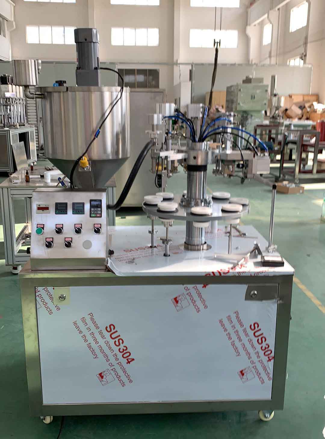 FGF-5 semi auto plastic tube filling sealing machine